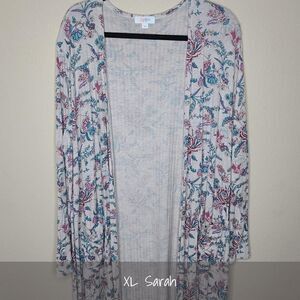 LuLaRoe Sarah XL Floral Ribbed NEW